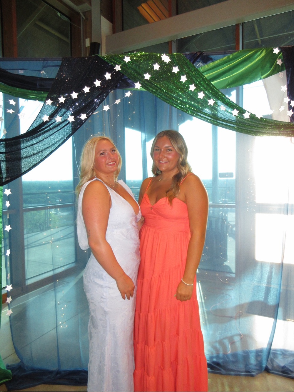 American Threads Light Blue Lace Maxi Dress